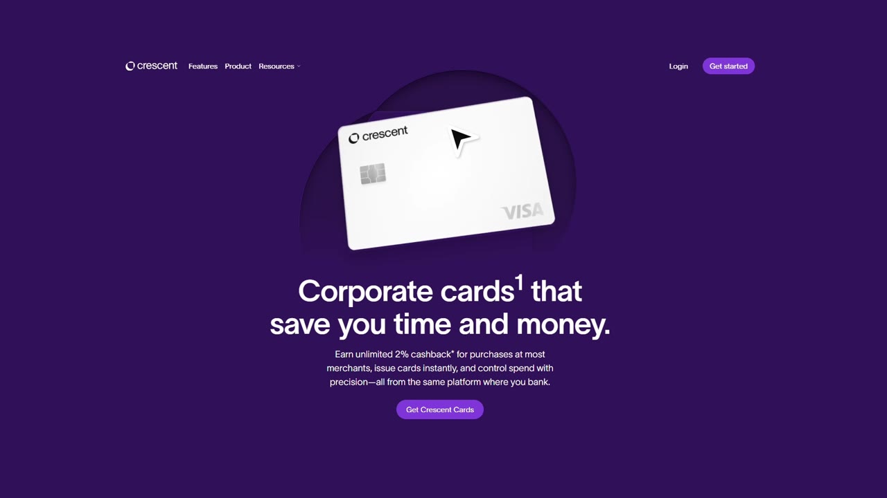 Crescent corporate-card product screen